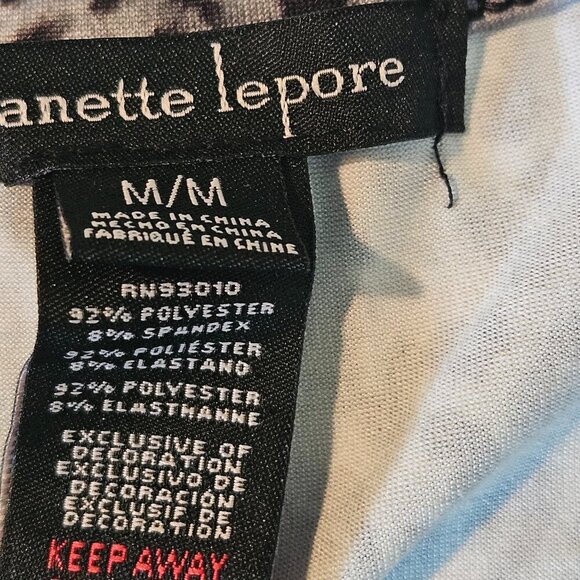 Nanette Lepore Leopard Print Lace Trimmed Tank Top M - Picture 5 of 7